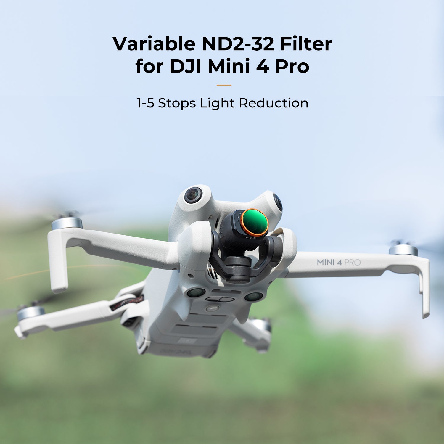Variable ND Filter ND2-32 (1-5 Stops) Limited VND Filter Compatible with DJI Mini 4 Pro Variable ND Filter ND2-32 (1-5 Stops) Limited VND Filter Compatible with DJI Mini 4 Pro